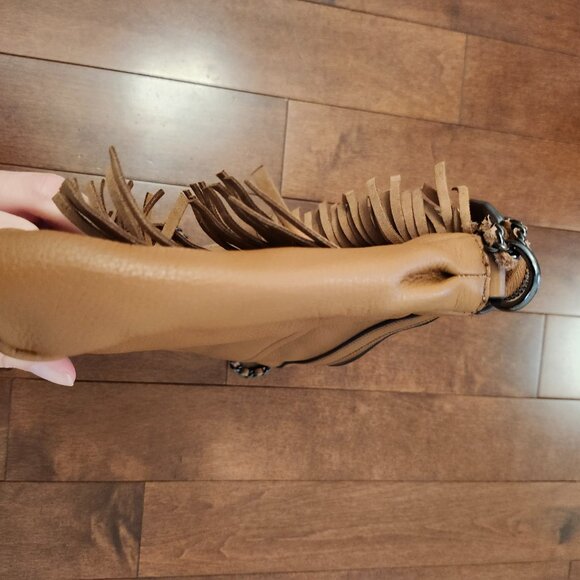 Aimee Kestenberg Kaiden brown leather crossbody shoulder bag in suede fringe - Picture 13 of 16